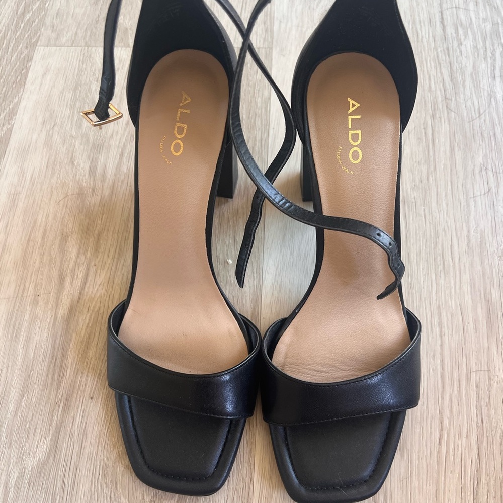 Size 9 Aldo - Women’s Black High Heels Stiletto Leather